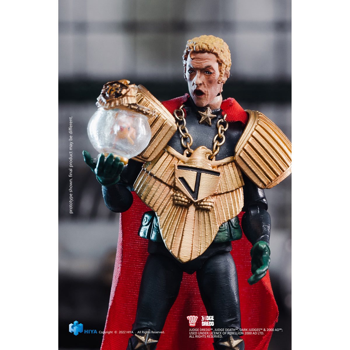 Hiya Toys 2000 AD Judge Dredd Chief Judge Caligula 1:18 Scale Action Figure New