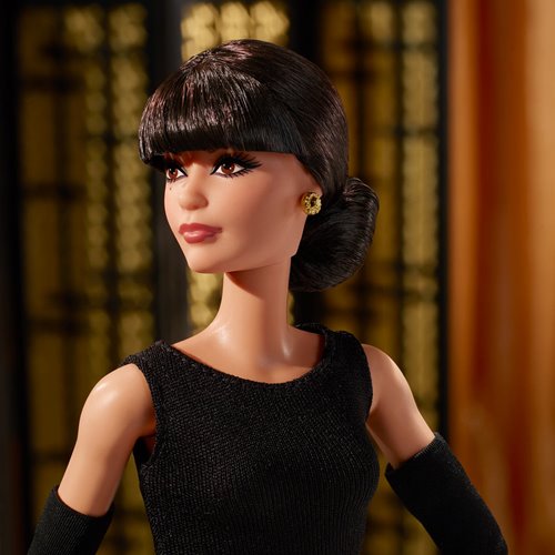Barbie Signature Tribute Collection Rita Moreno Collectible Doll in Black & Gold Gown with Gloves and Shoes, Includes Doll Stand