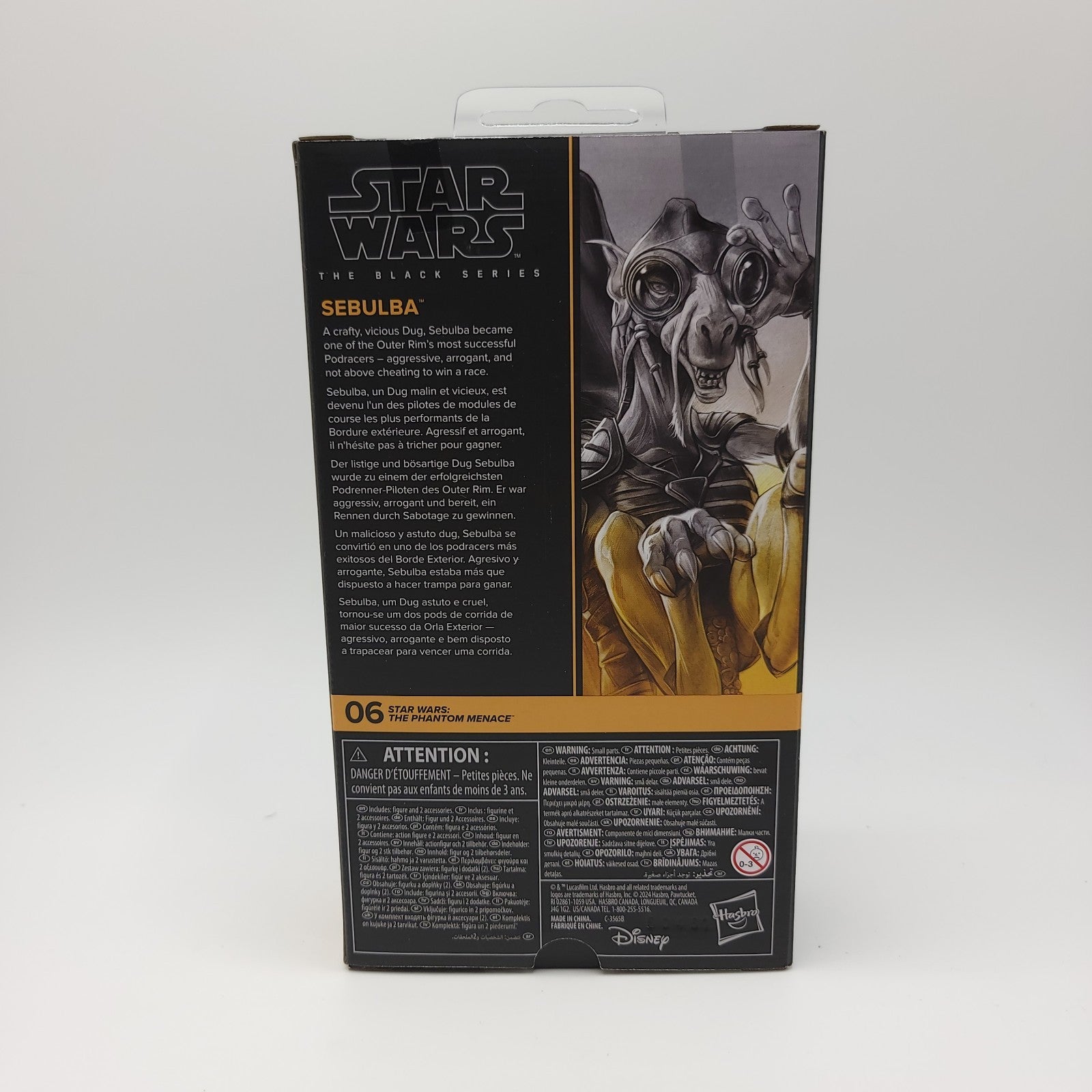 2025 Star Wars Black EI Phantom Menace 06 SEBULBA 6" Scale Hasbro Action Figure