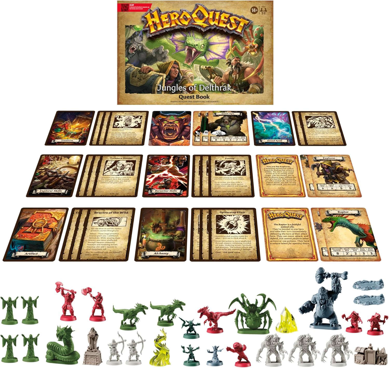 Avalon Hill HeroQuest Jungles of Delthrak Quest Pack | Roleplaying Games | Ages 14+ | 2 to 5 Players | Requires HeroQuest Game System to Play