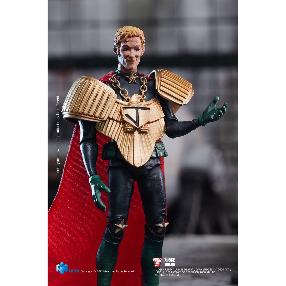Hiya Toys 2000 AD Judge Dredd Chief Judge Caligula 1:18 Scale Action Figure New