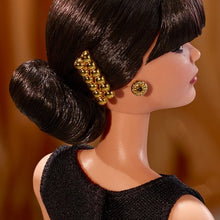 Load image into Gallery viewer, Barbie Signature Tribute Collection Rita Moreno Collectible Doll in Black &amp; Gold Gown with Gloves and Shoes, Includes Doll Stand
