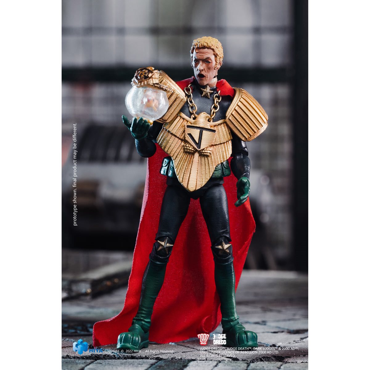 Hiya Toys 2000 AD Judge Dredd Chief Judge Caligula 1:18 Scale Action Figure New