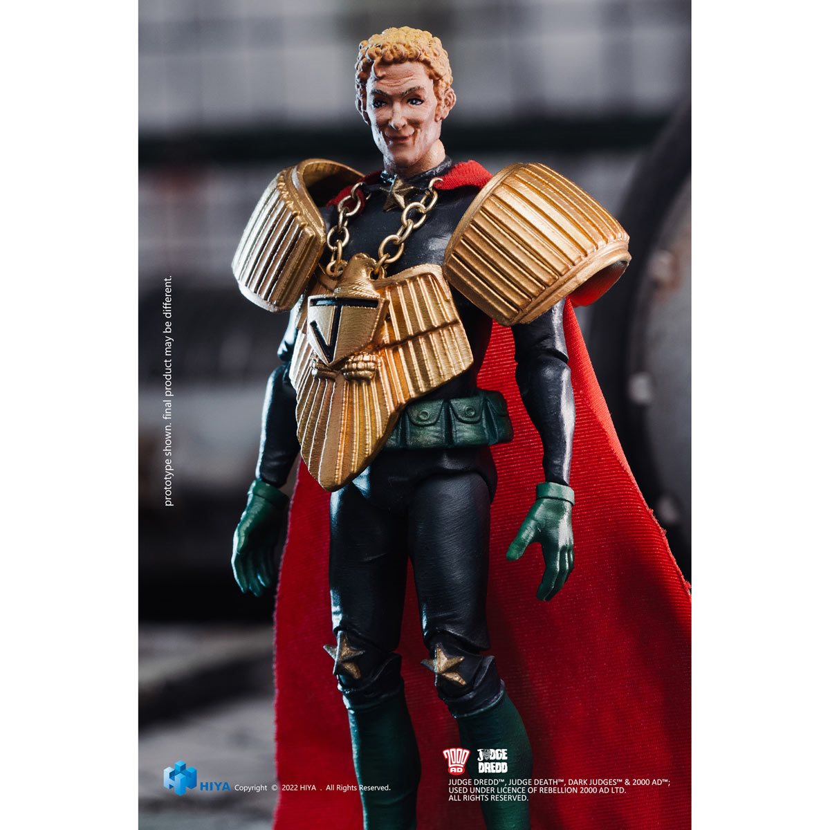 Hiya Toys 2000 AD Judge Dredd Chief Judge Caligula 1:18 Scale Action Figure New