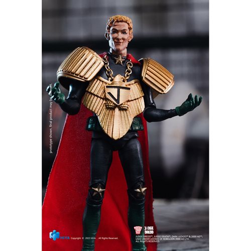 Hiya Toys 2000 AD Judge Dredd Chief Judge Caligula 1:18 Scale Action Figure New