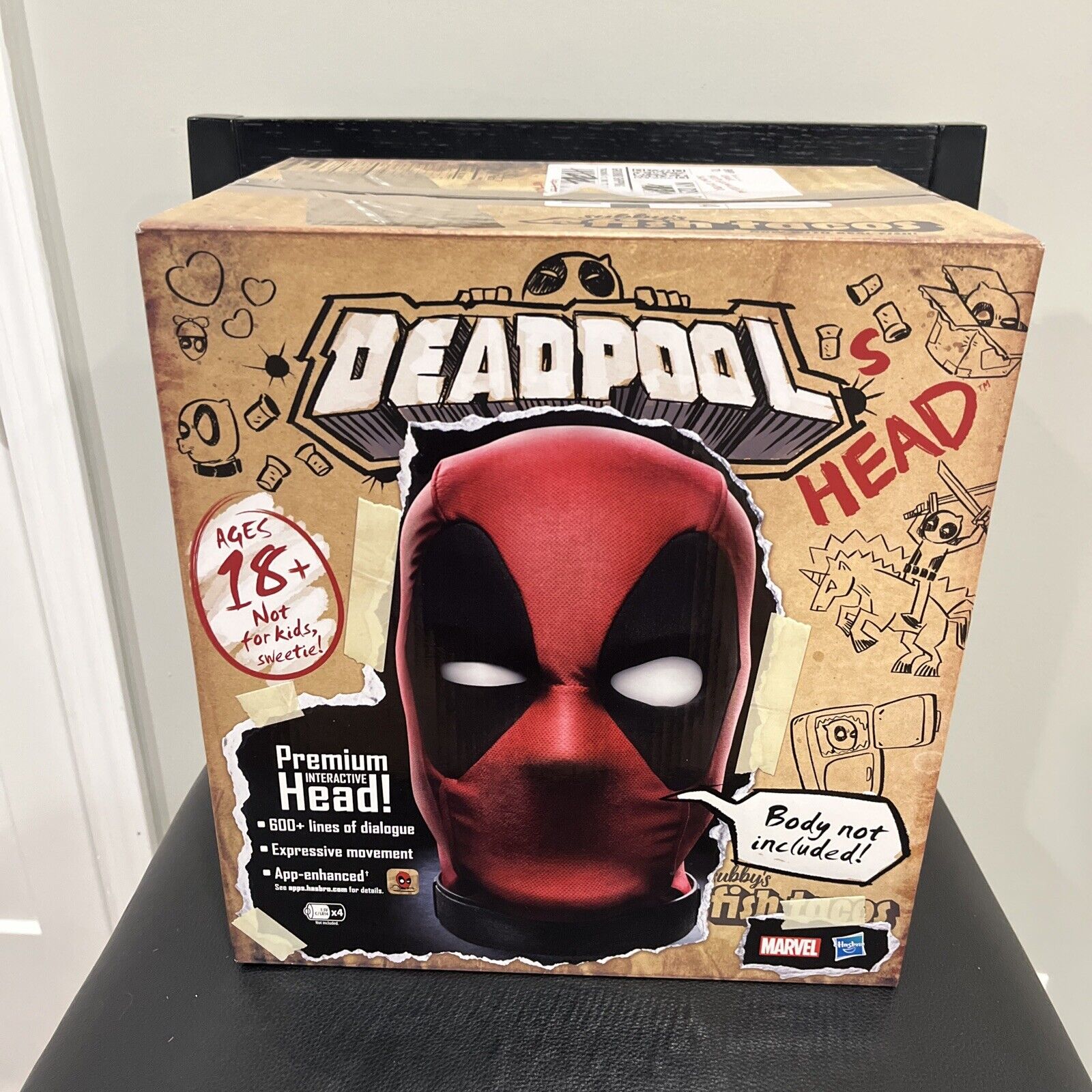 Hasbro Marvel Legends Talking Deadpool Head Interactive Electronic 600+ Lines 18