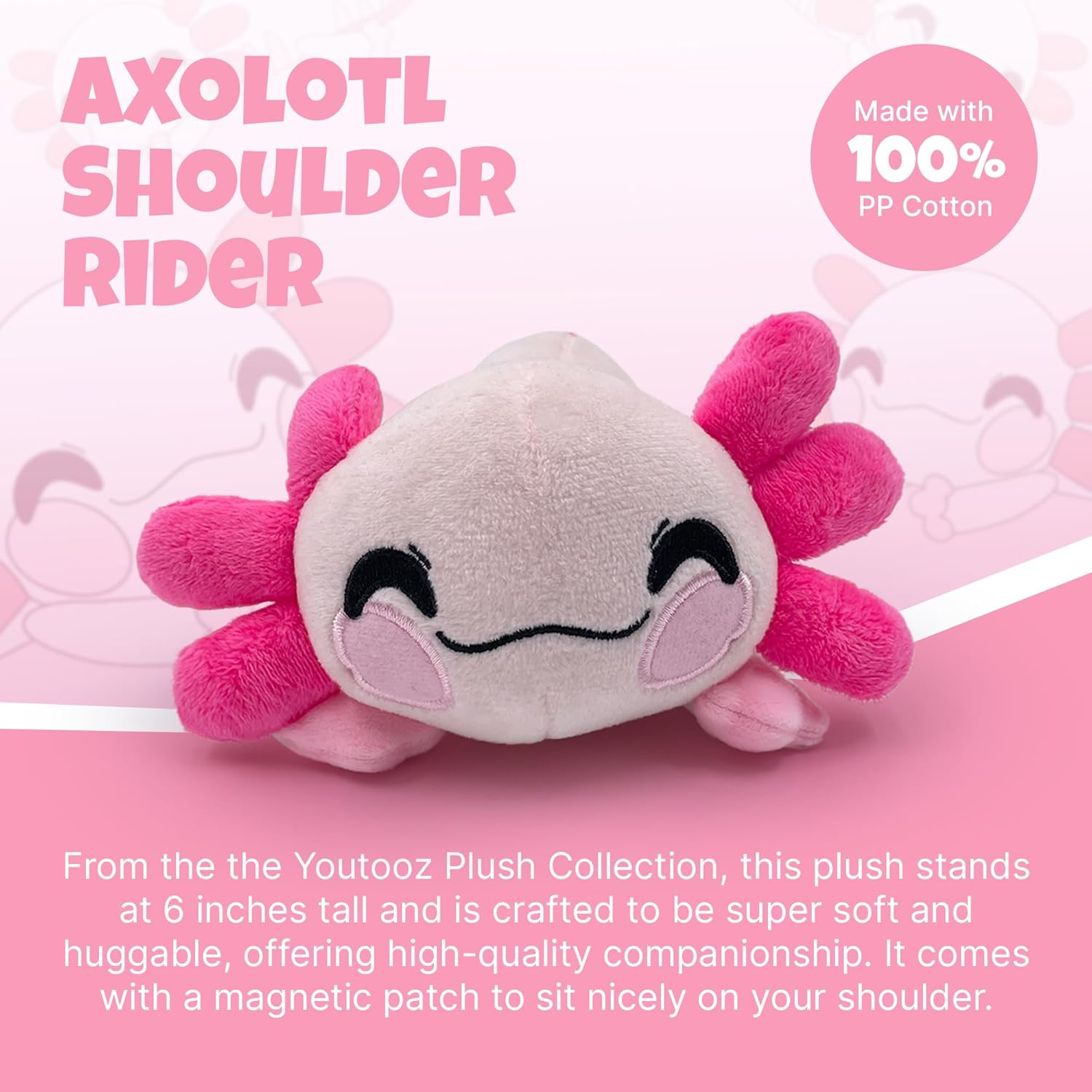 Axolotl Shoulder Rider 6-Inch Plush