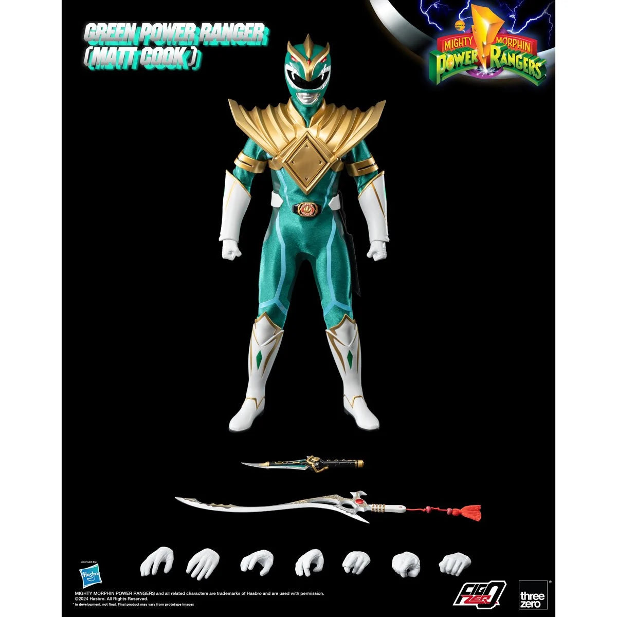 Mighty Morphin Power Rangers Green Ranger Matt Cook Standard Version FigZero 1:6 Scale Action Figure Previews Exclusive