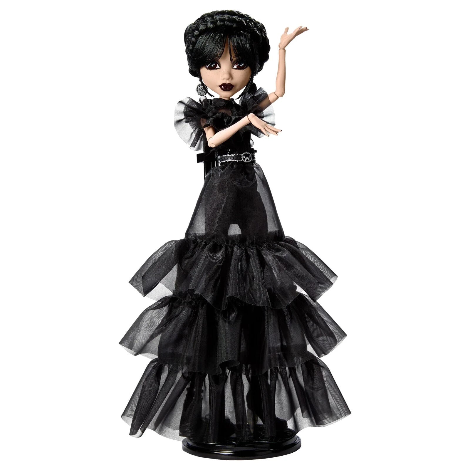 Monster High Wednesday Doll, Rave’N Wednesday Collectible in Black Gothic Gown