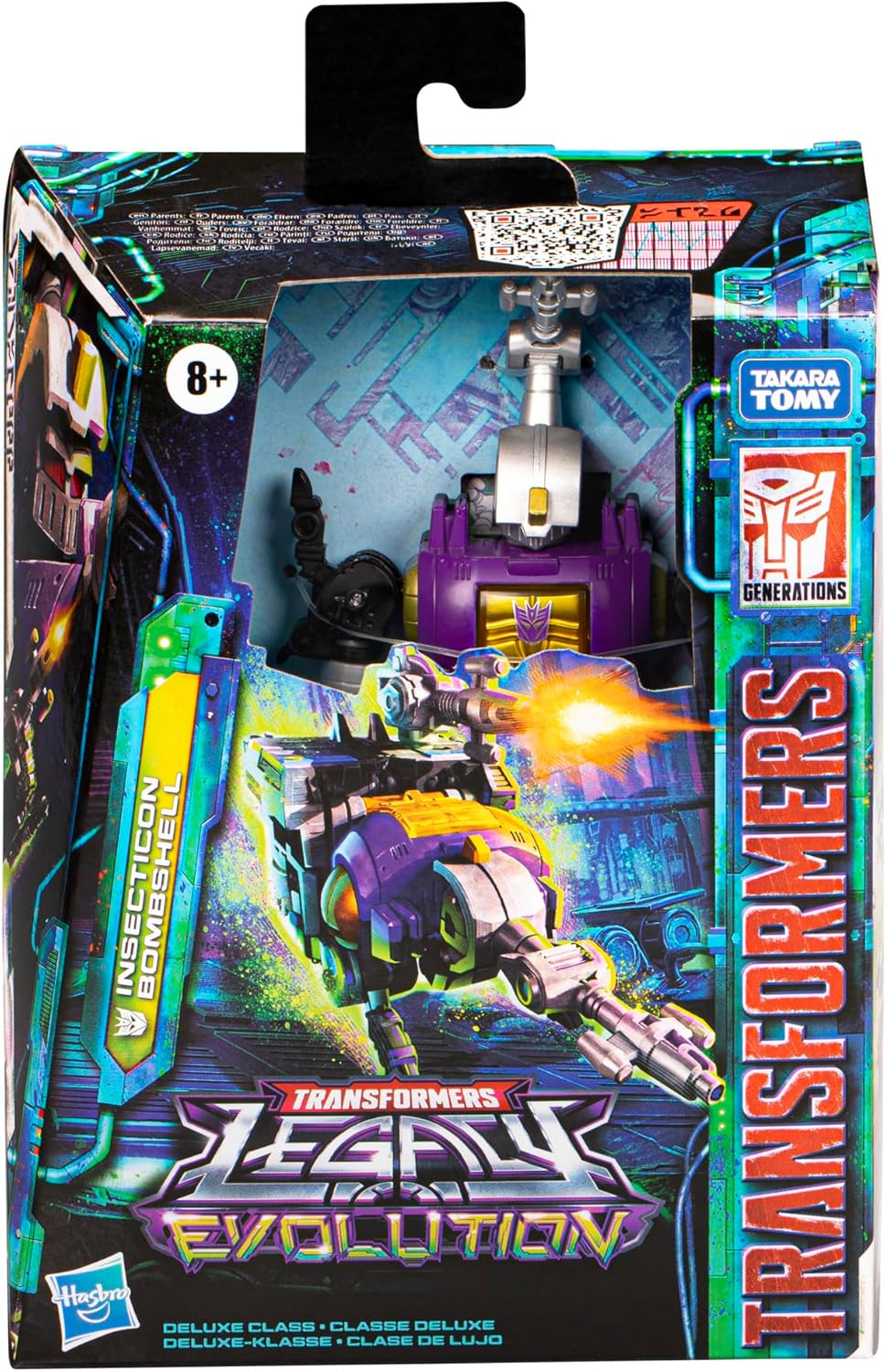 Transformers Toys Legacy Evolution Deluxe Class Insecticon Bombshell Toy, 5.5-inch, Action Figure for Boys and Girls Ages 8 and Up