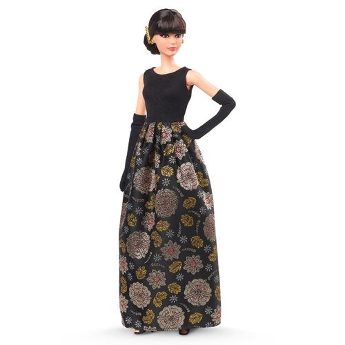 Barbie Signature Tribute Collection Rita Moreno Collectible Doll in Black & Gold Gown with Gloves and Shoes, Includes Doll Stand