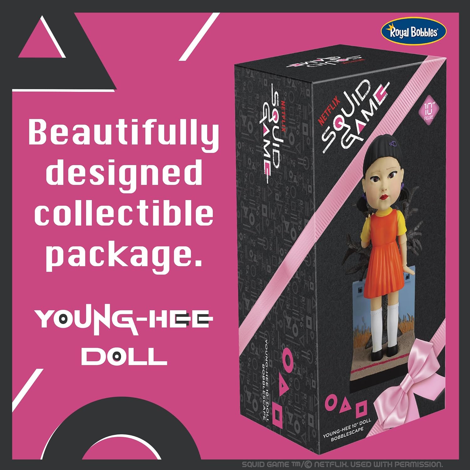 Royal Bobbles Squid Game Young Hee Doll Collectible Bobblehead Statue - 10 Inch