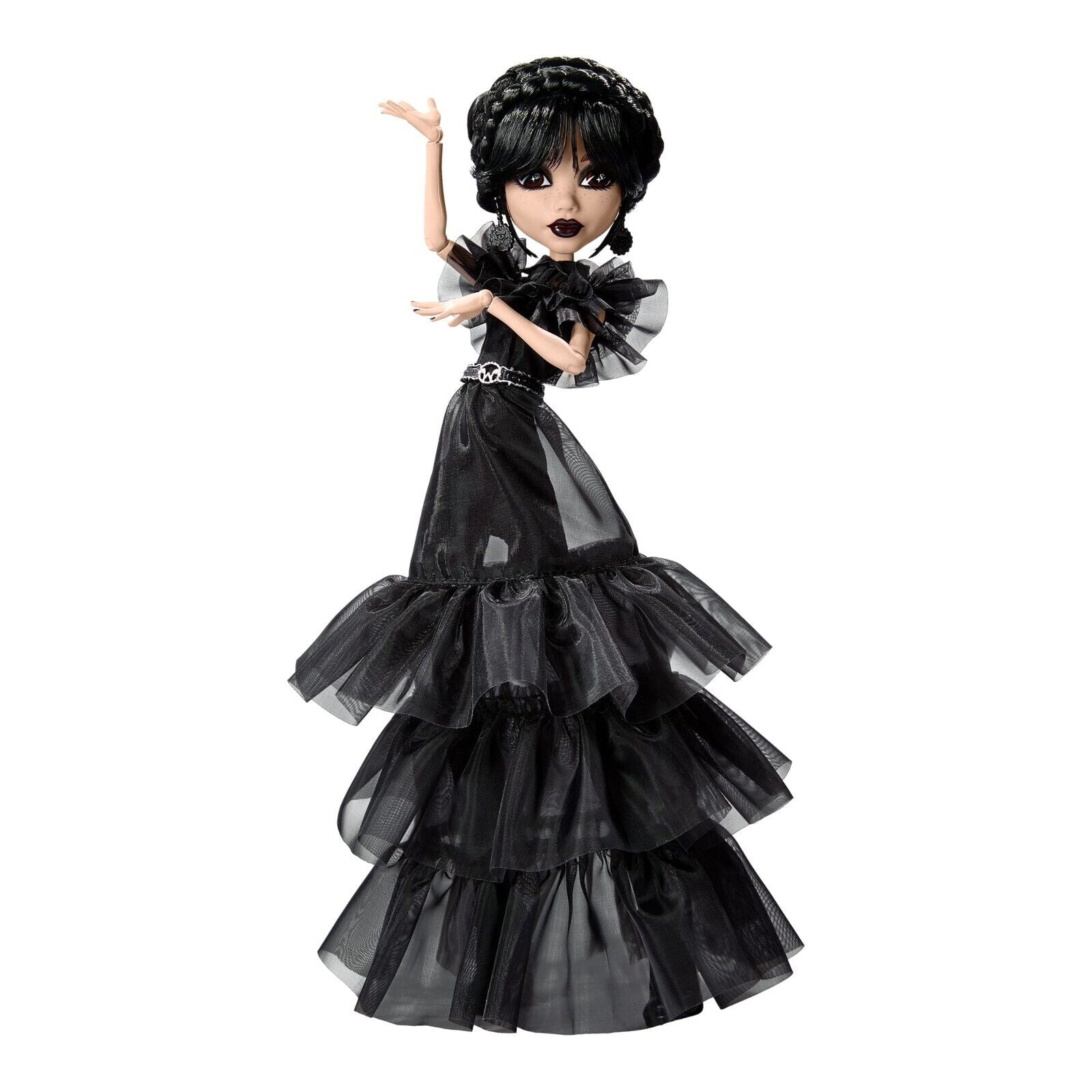 Monster High Wednesday Doll, Rave’N Wednesday Collectible in Black Gothic Gown