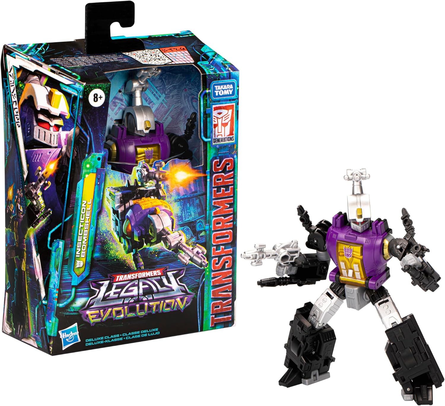 Transformers Toys Legacy Evolution Deluxe Class Insecticon Bombshell Toy, 5.5-inch, Action Figure for Boys and Girls Ages 8 and Up