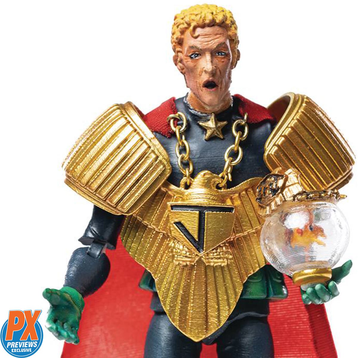 Hiya Toys 2000 AD Judge Dredd Chief Judge Caligula 1:18 Scale Action Figure New