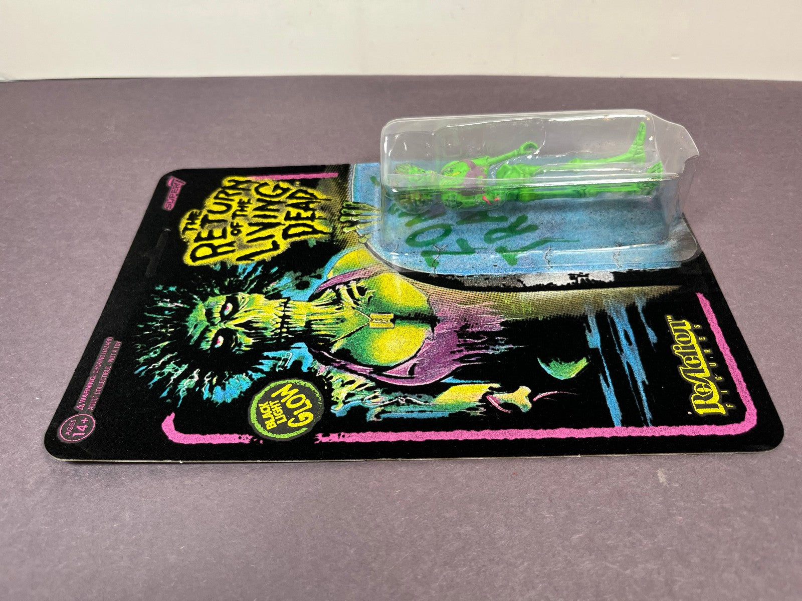 Return of the Living Dead Female Poster Zombie (Blacklight) 3 3/4-Inch ReAction Figure - Exclusive