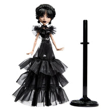 Load image into Gallery viewer, Monster High Wednesday Doll, Rave’N Wednesday Collectible in Black Gothic Gown
