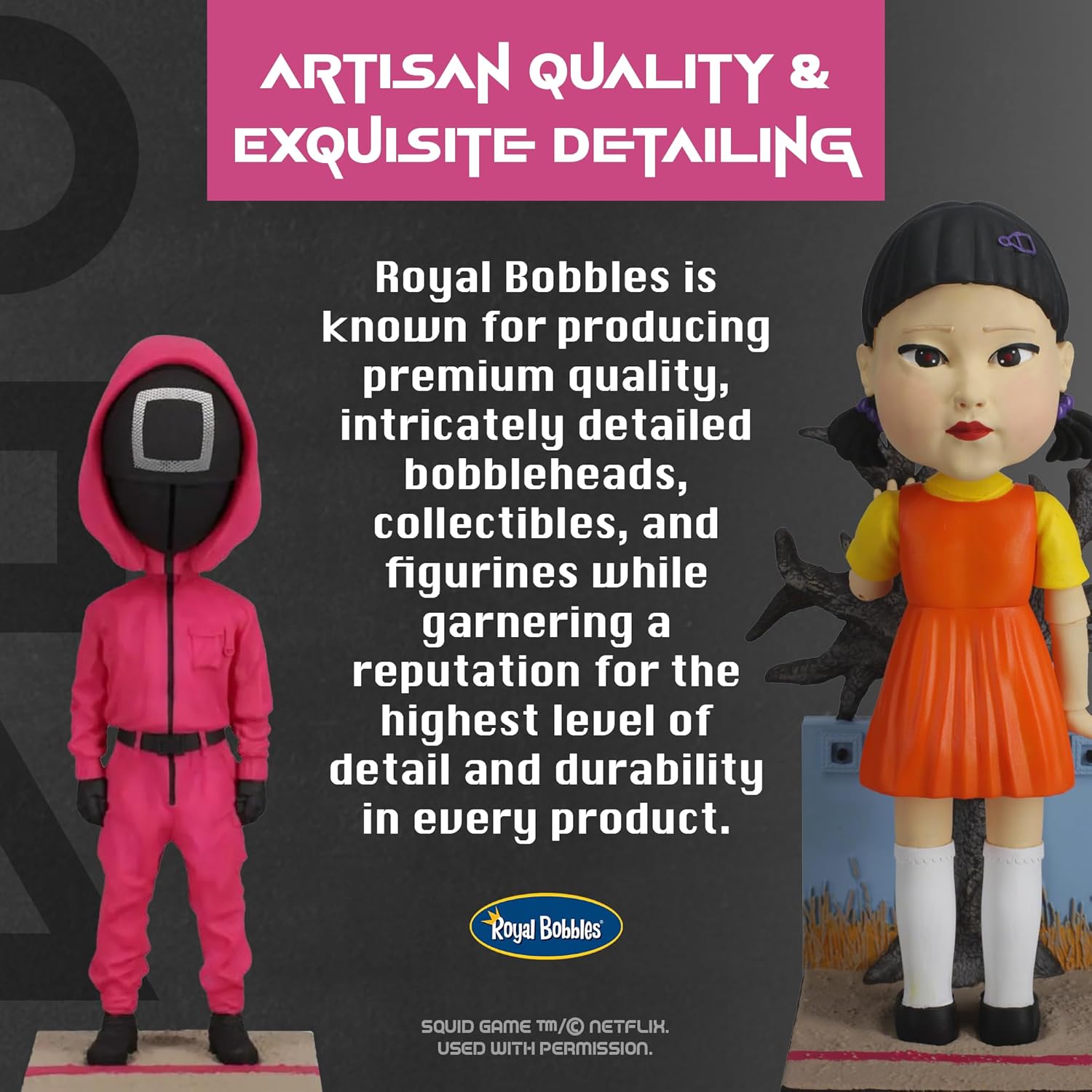 Royal Bobbles Squid Game Young Hee Doll Collectible Bobblehead Statue - 10 Inch