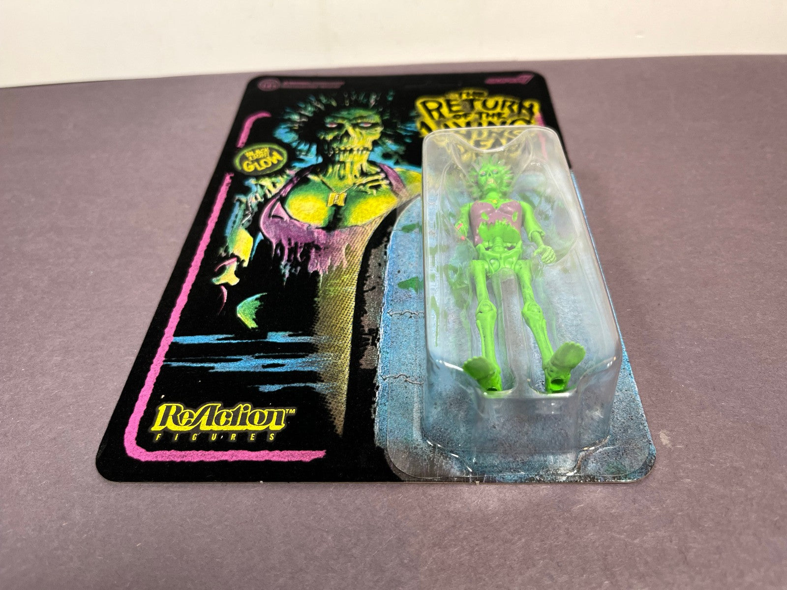 Return of the Living Dead Female Poster Zombie (Blacklight) 3 3/4-Inch ReAction Figure - Exclusive