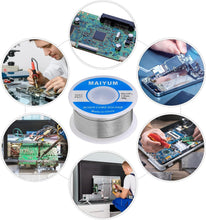 Load image into Gallery viewer, MAIYUM 63-37 Tin Lead Rosin Core Solder Wire for Electrical Soldering (0.8mm 50g)
