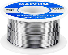 Load image into Gallery viewer, MAIYUM 63-37 Tin Lead Rosin Core Solder Wire for Electrical Soldering (0.8mm 50g)
