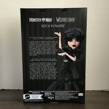 Load image into Gallery viewer, Monster High Wednesday Doll, Rave’N Wednesday Collectible in Black Gothic Gown
