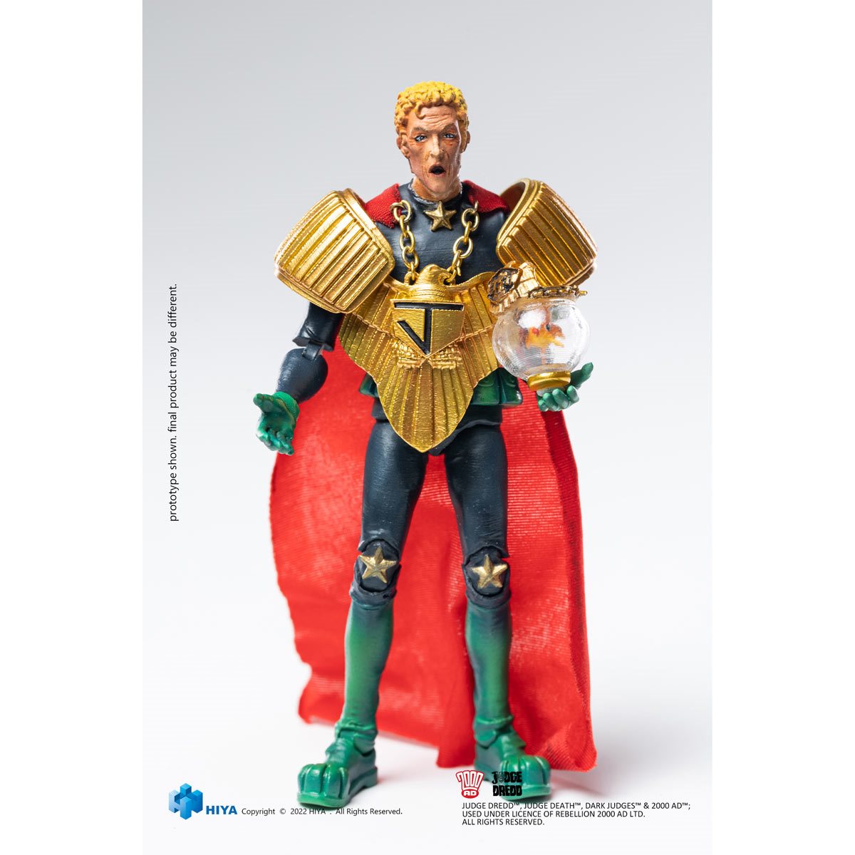 Hiya Toys 2000 AD Judge Dredd Chief Judge Caligula 1:18 Scale Action Figure New