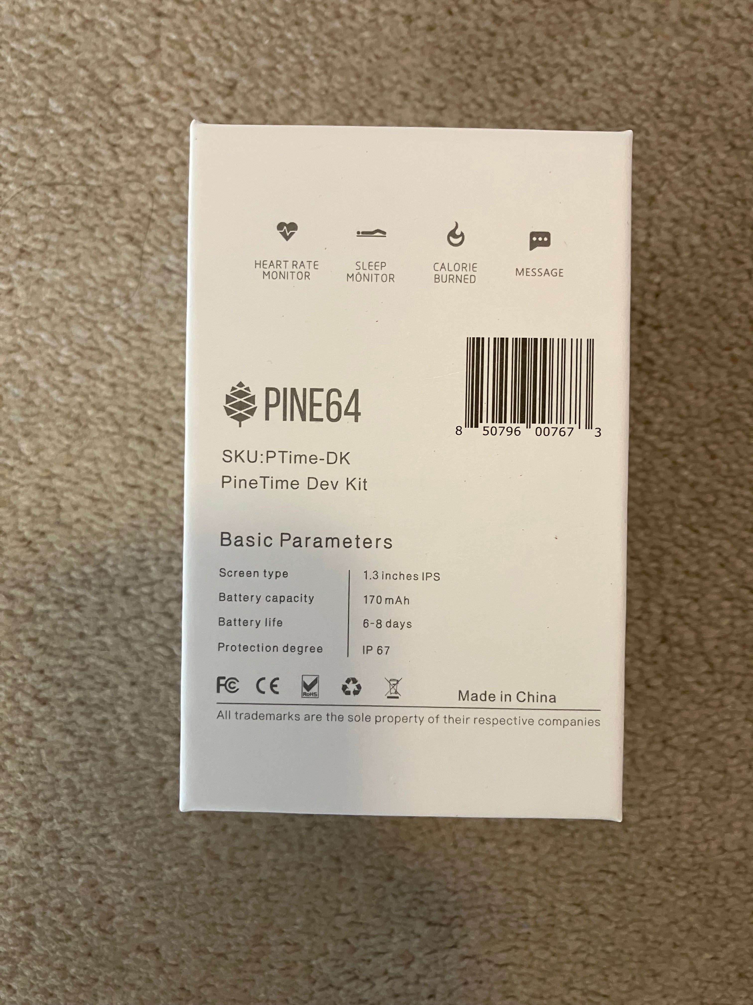 Pinetime PineTime SmartWatch Dev Kit (unsealed) – bitcompact