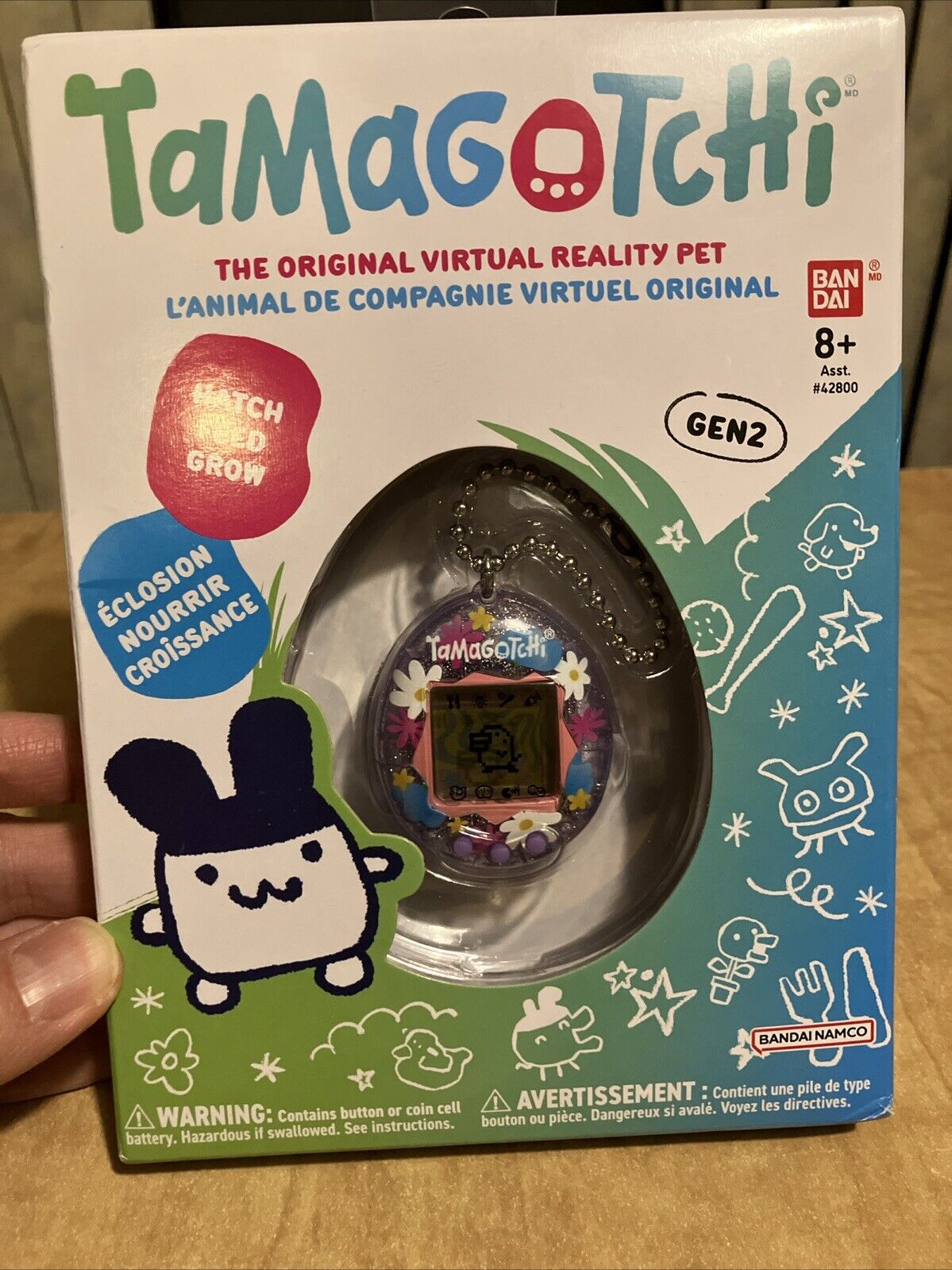 Original Tamagotchi Flower Perfume (GEN2), packaging damaged