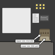 Load image into Gallery viewer, The microSD belongs in the upper slot, the micro SIM in the lower slot. 
