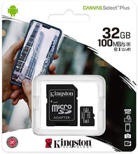 Load image into Gallery viewer, Kingston 32GB micSDHC Canvas Select Plus 100R A1 C10 Card+ADP
